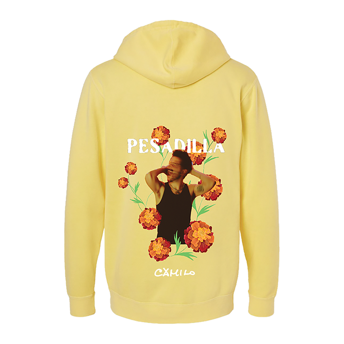 Yellow hoodie best sale with rose